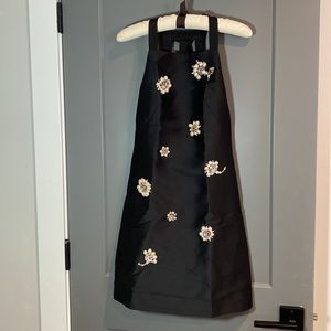 Kate Spade Black Floral Party Embellished Dress size 00